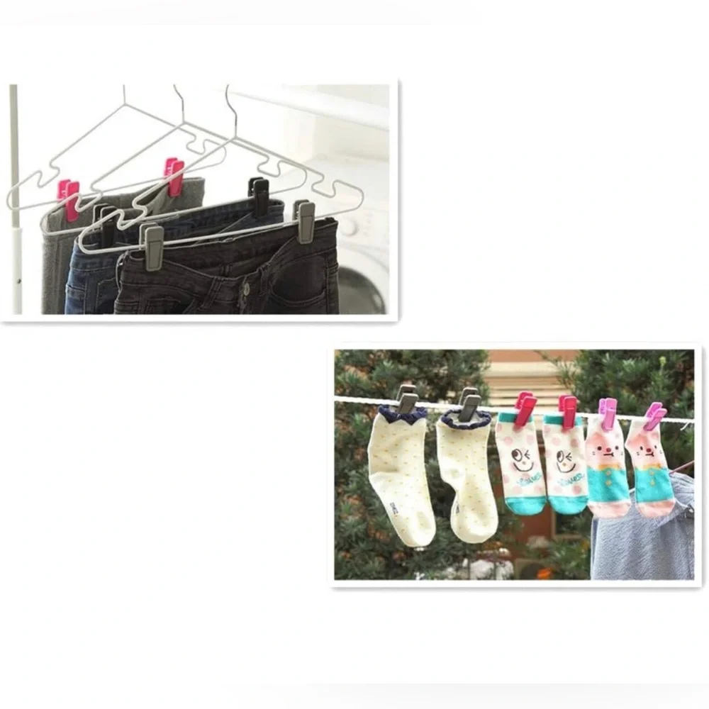 24 Gray Velvet Hanger Pants Skirts Clips